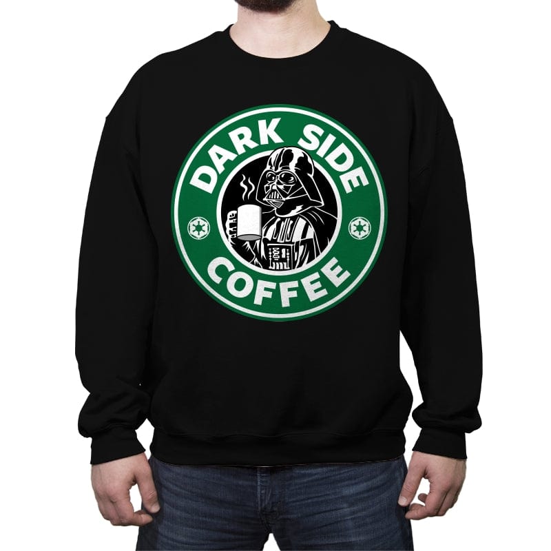 Dark Side Coffee - Crew Neck Sweatshirt Crew Neck Sweatshirt RIPT Apparel Small / Black