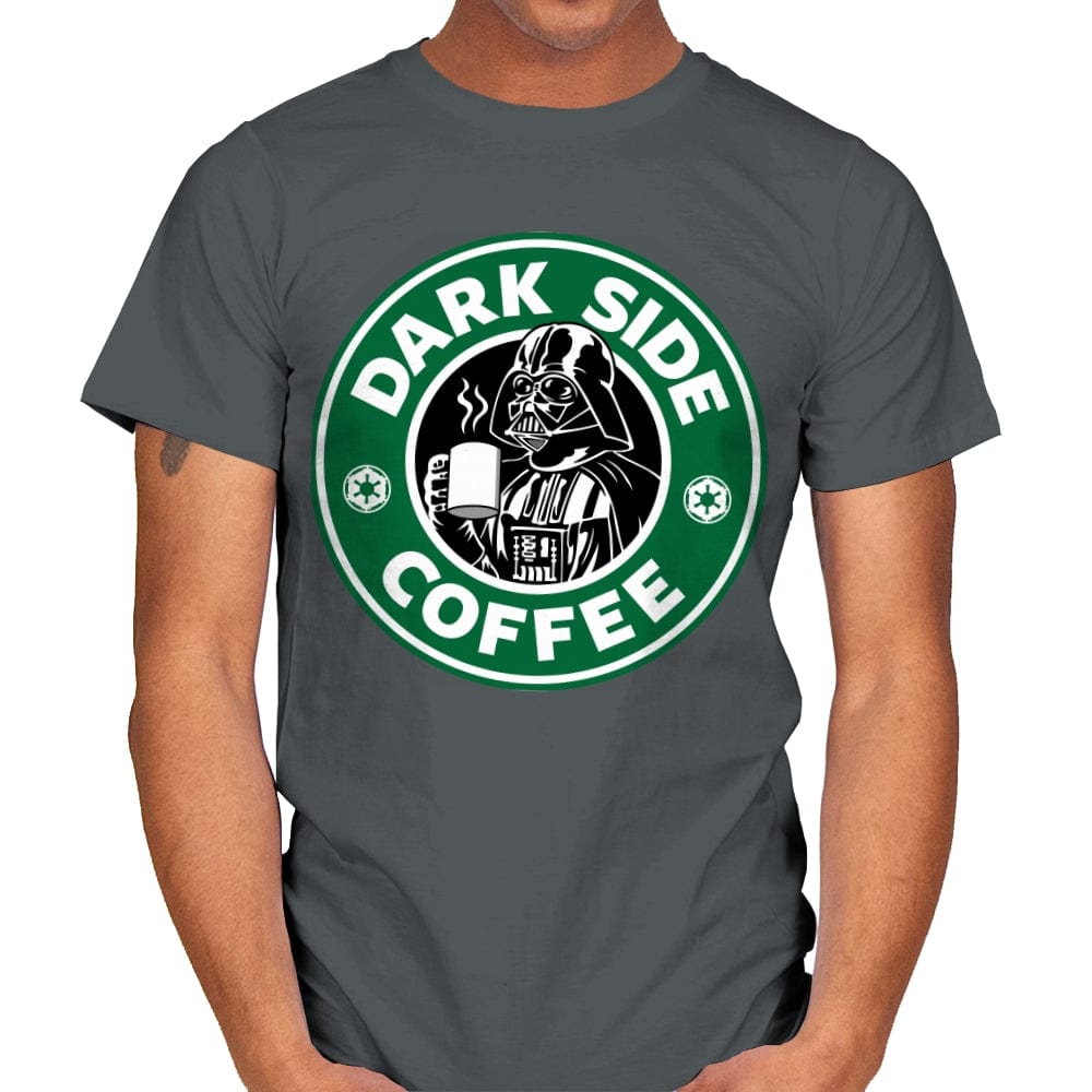 Dark Side Coffee - Mens T-Shirts RIPT Apparel Small / Charcoal