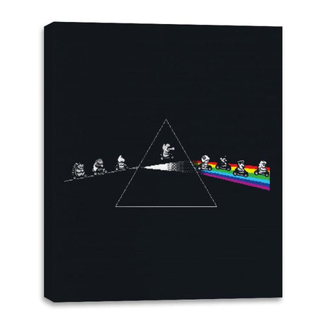 Dark Side of Rainbow Road - Canvas Wraps Canvas Wraps RIPT Apparel 16x20 / Black