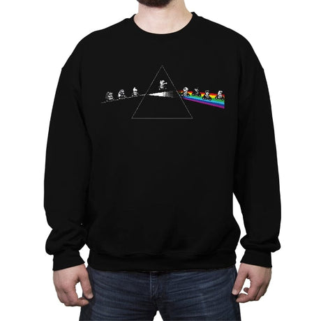 Dark Side of Rainbow Road - Crew Neck Sweatshirt Crew Neck Sweatshirt RIPT Apparel Small / Black