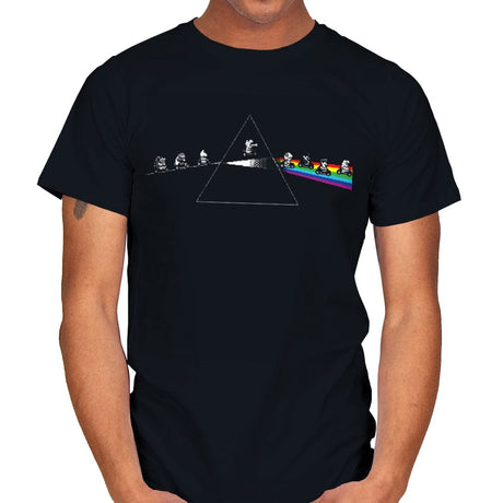 Dark Side of Rainbow Road - Mens T-Shirts RIPT Apparel Small / Black