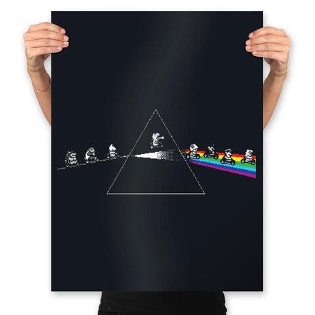 Dark Side of Rainbow Road - Prints Posters RIPT Apparel 18x24 / Black