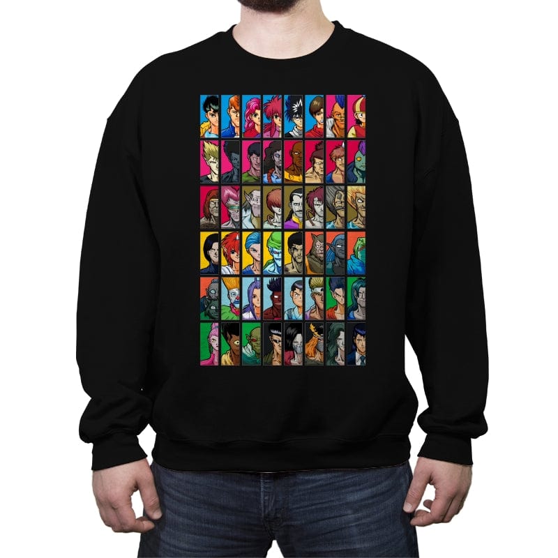 Dark Tournament Fighters - Crew Neck Sweatshirt Crew Neck Sweatshirt RIPT Apparel Small / Black