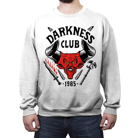 Darkness Club - Crew Neck Sweatshirt Crew Neck Sweatshirt RIPT Apparel Small / White