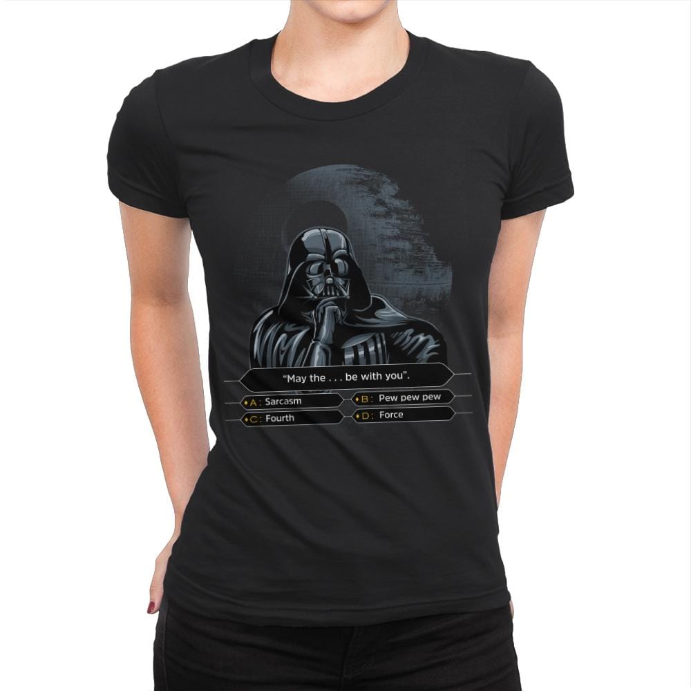 Darth Wants to be a Millionaire - Womens Premium T-Shirts RIPT Apparel Small / Black