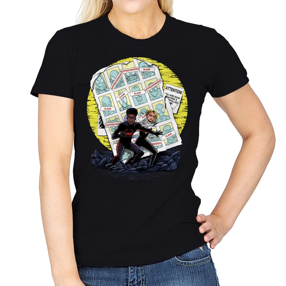 Days of Spider Past - Womens T-Shirts RIPT Apparel Small / Black