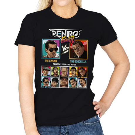 De Niro Fighter - Womens T-Shirts RIPT Apparel Small / Black