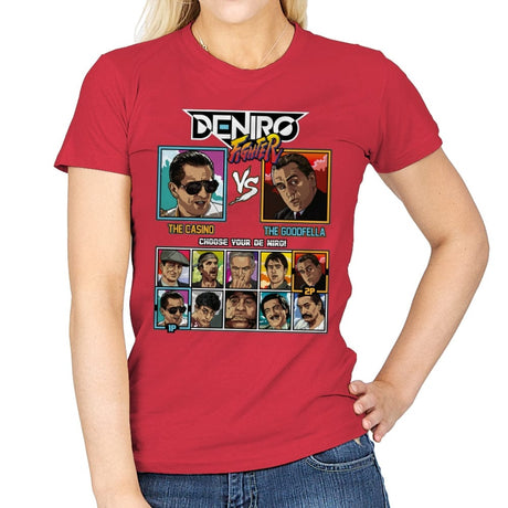 De Niro Fighter - Womens T-Shirts RIPT Apparel Small / Red