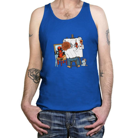 DEADLY AUTOPORTRAIT - Tanktop Tanktop RIPT Apparel X-Small / True Royal