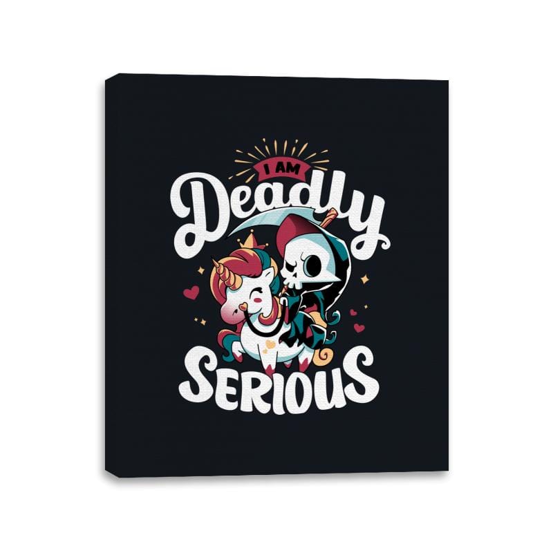 Deadly Serious - Canvas Wraps Canvas Wraps RIPT Apparel 11x14 / Black