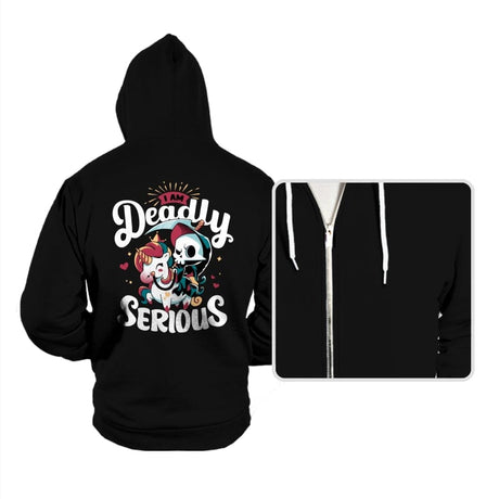 Deadly Serious - Hoodies Hoodies RIPT Apparel Small / Black