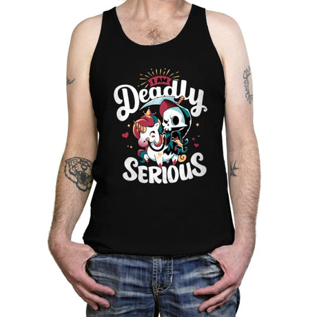 Deadly Serious - Tanktop Tanktop RIPT Apparel X-Small / Black