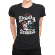 Deadly Serious - Womens Premium T-Shirts RIPT Apparel Small / Black