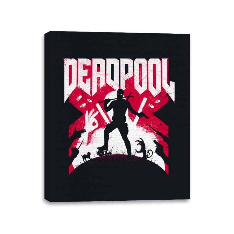 Deadpool Doom - Canvas Wraps Canvas Wraps RIPT Apparel 11x14 / Black