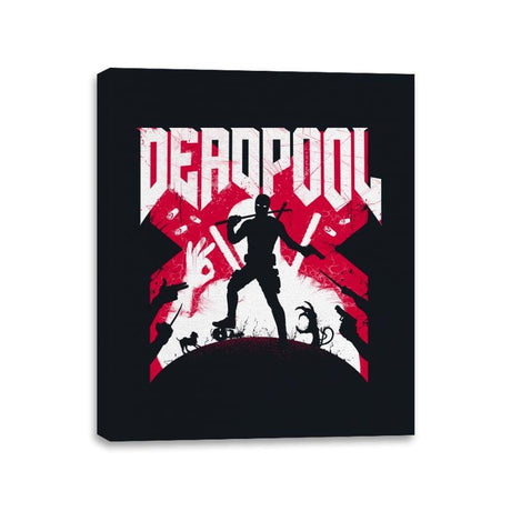 Deadpool Doom - Canvas Wraps Canvas Wraps RIPT Apparel 11x14 / Black