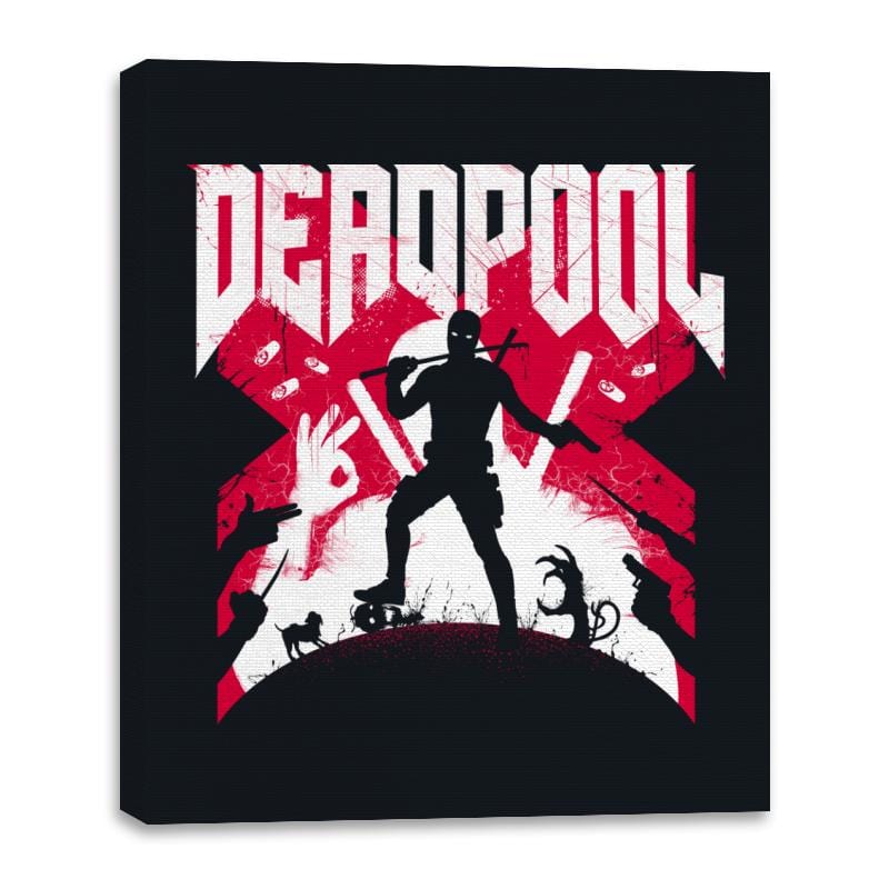 Deadpool Doom - Canvas Wraps Canvas Wraps RIPT Apparel 16x20 / Black