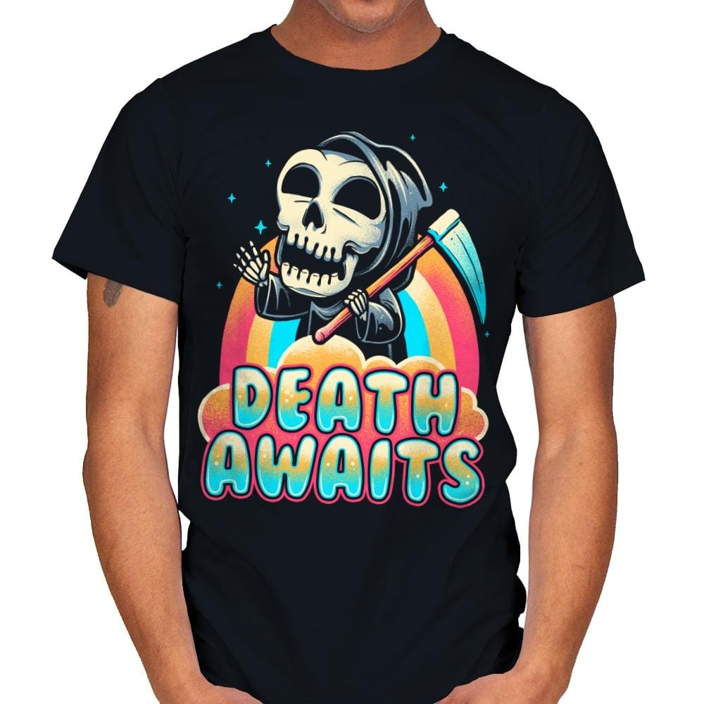 Death Awaits - Mens T-Shirts RIPT Apparel Small / Black