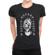 Death before Decaf - Womens Premium T-Shirts RIPT Apparel Small / Black