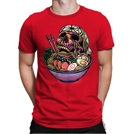 Death By Ramen - Mens Premium T-Shirts RIPT Apparel Small / Red