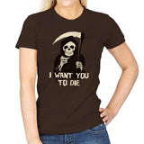 Death Chose You! - Anytime - Womens T-Shirts RIPT Apparel Small / Dark Chocolate