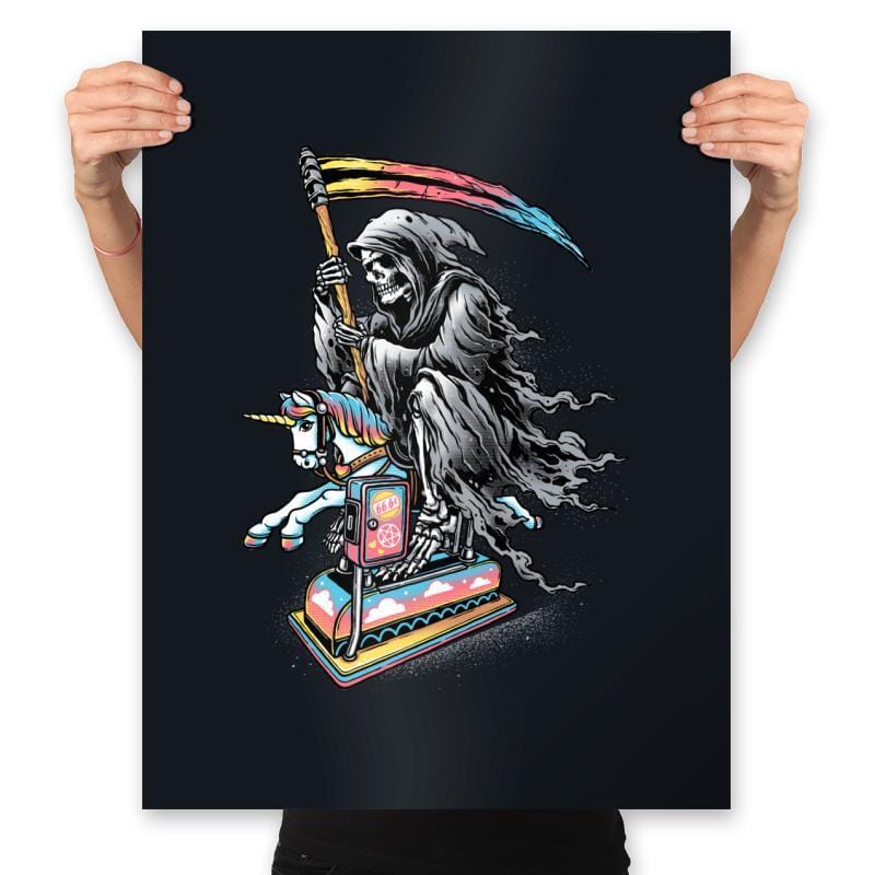 Death Enjoying Life - Prints Posters RIPT Apparel 18x24 / Black