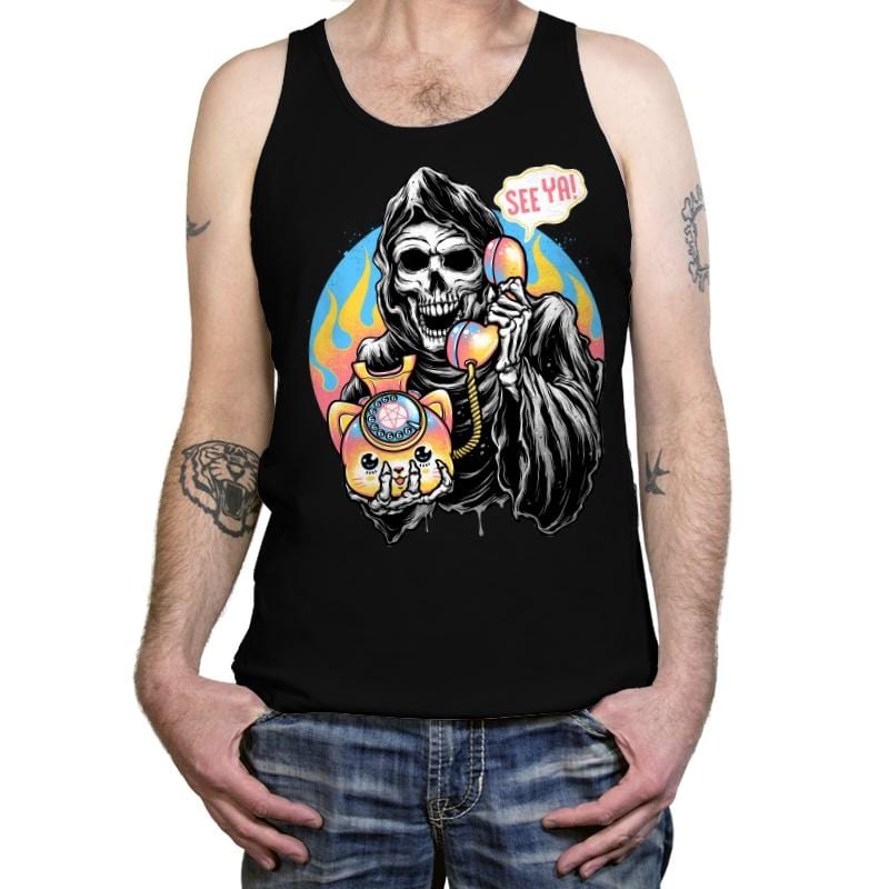 Death is Calling - Tanktop Tanktop RIPT Apparel X-Small / Black