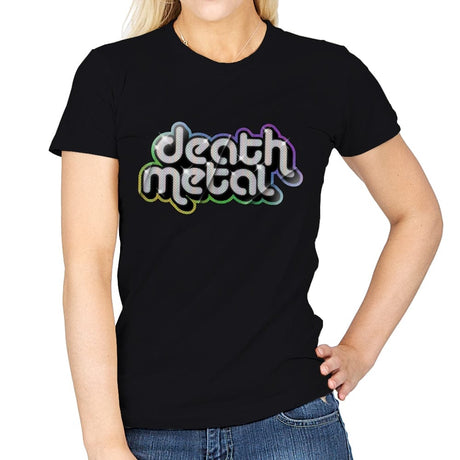 Death Metal Shiny - Womens T-Shirts RIPT Apparel Small / Black