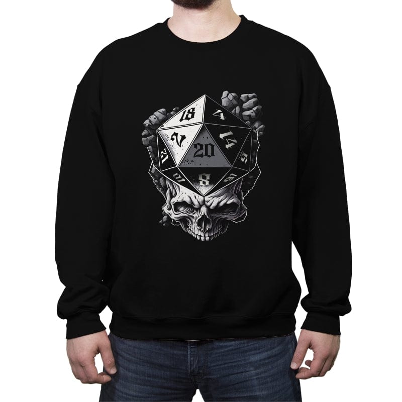 Death Saving Throw - Crew Neck Sweatshirt Crew Neck Sweatshirt RIPT Apparel Small / Black