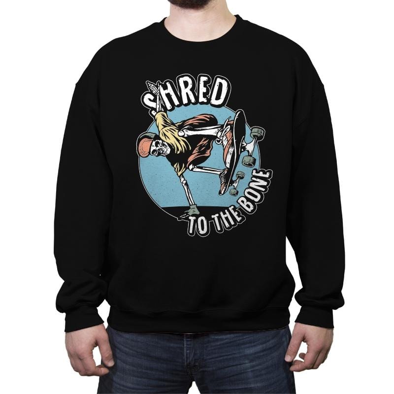 Death Shred Skateboarding - Crew Neck Sweatshirt Crew Neck Sweatshirt RIPT Apparel Small / Black