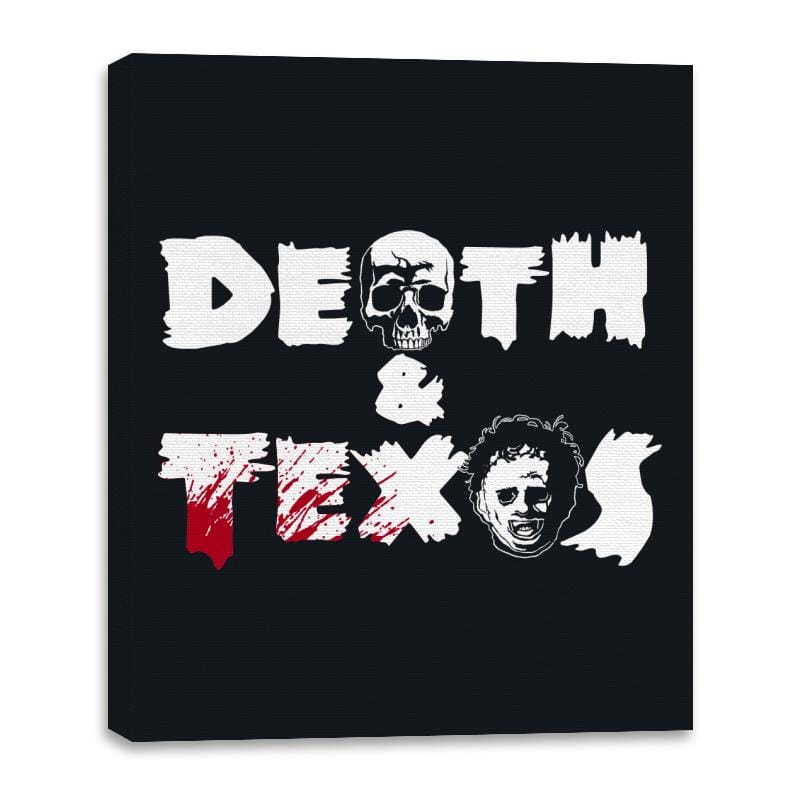 Death & Texas - Canvas Wraps Canvas Wraps RIPT Apparel 16x20 / Black