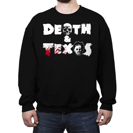 Death & Texas - Crew Neck Sweatshirt Crew Neck Sweatshirt RIPT Apparel Small / Black