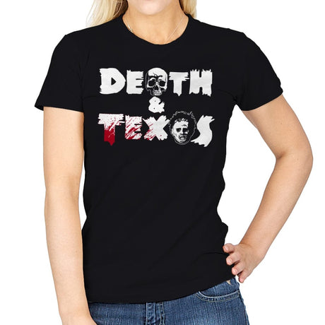 Death & Texas - Womens T-Shirts RIPT Apparel Small / Black