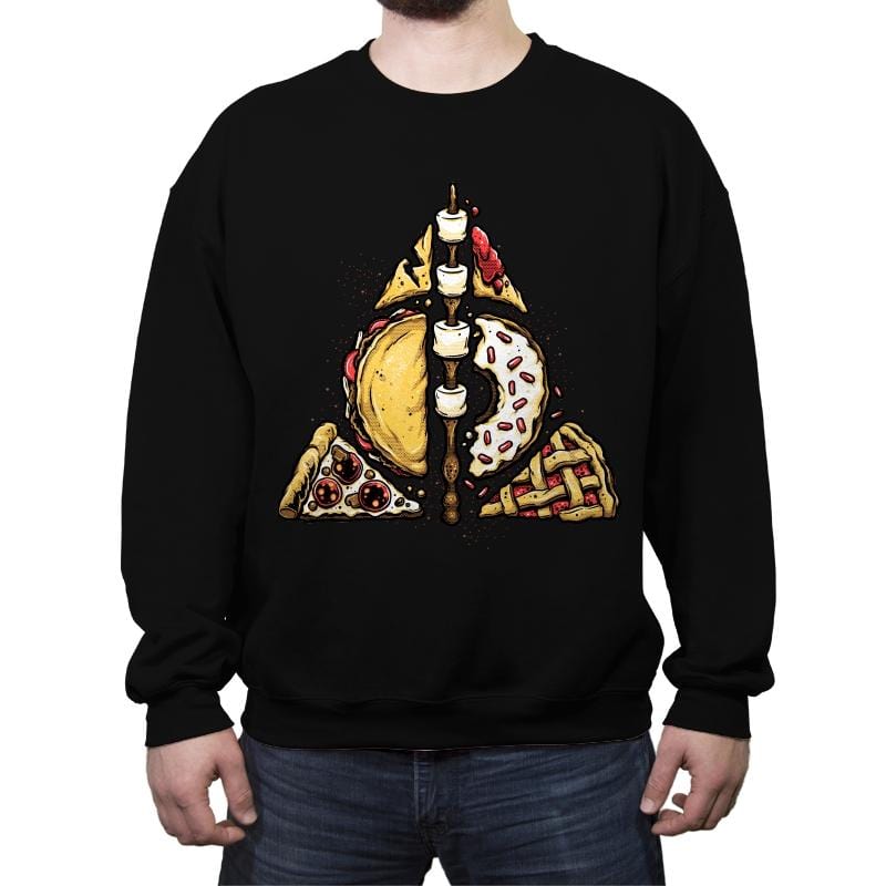 Deathly Mallows - Crew Neck Sweatshirt Crew Neck Sweatshirt RIPT Apparel Small / Black