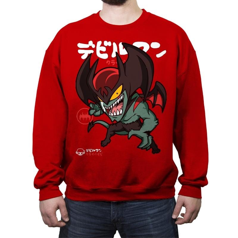 DEBIRUMAN kuraibeibi - Crew Neck Sweatshirt Crew Neck Sweatshirt RIPT Apparel