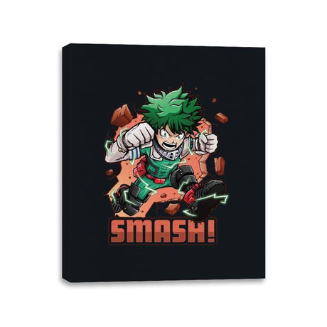 Deku Smash - Canvas Wraps Canvas Wraps RIPT Apparel 11x14 / Black