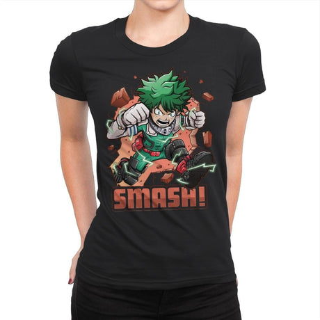 Deku Smash - Womens Premium T-Shirts RIPT Apparel Small / Black