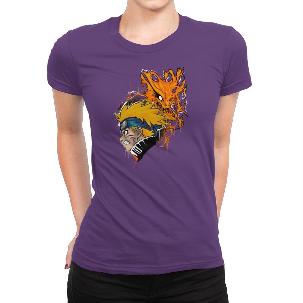 Demon Fox - Graffitees - Womens Premium T-Shirts RIPT Apparel Small / Purple Rush