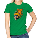 Demon Fox - Graffitees - Womens T-Shirts RIPT Apparel Small / Irish Green