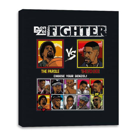 DenZel Fighter - Retro Fighter Series - Canvas Wraps Canvas Wraps RIPT Apparel 16x20 / Black