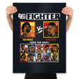 DenZel Fighter - Retro Fighter Series - Prints Posters RIPT Apparel 18x24 / Black