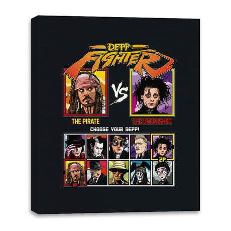 Depp Fighter - Canvas Wraps Canvas Wraps RIPT Apparel 16x20 / Black