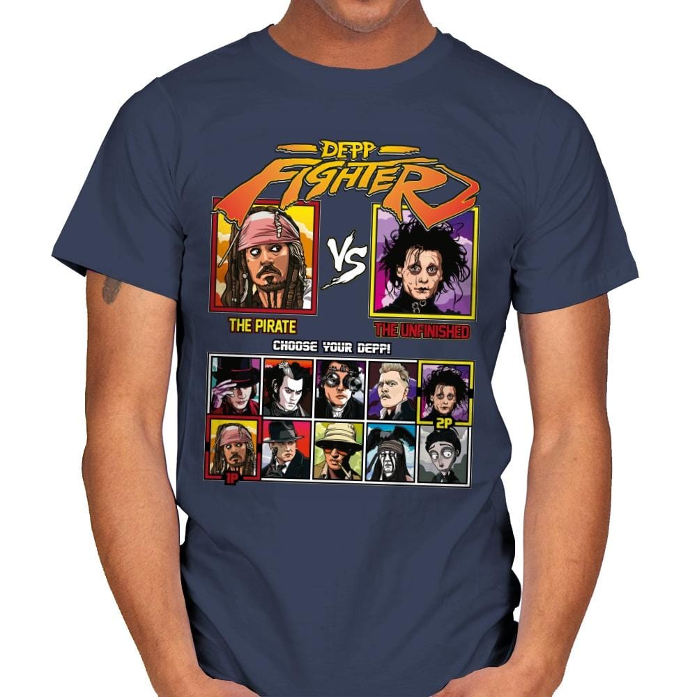 Depp Fighter - Mens T-Shirts RIPT Apparel Small / Navy