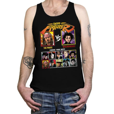 Depp Fighter - Tanktop Tanktop RIPT Apparel X-Small / Black