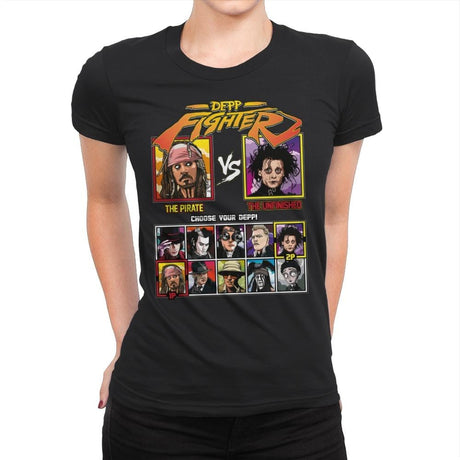 Depp Fighter - Womens Premium T-Shirts RIPT Apparel Small / Black