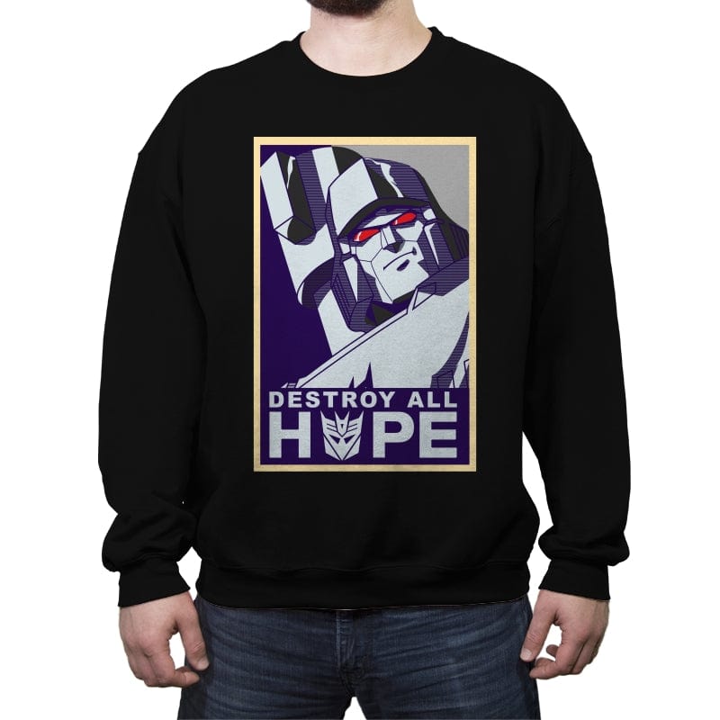 Destroy All Hope - Crew Neck Sweatshirt Crew Neck Sweatshirt RIPT Apparel Small / Black