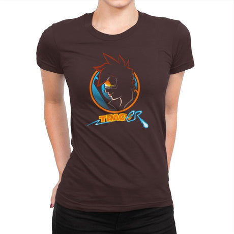 Detective Tracer Exclusive - Womens Premium T-Shirts RIPT Apparel Small / Dark Chocolate