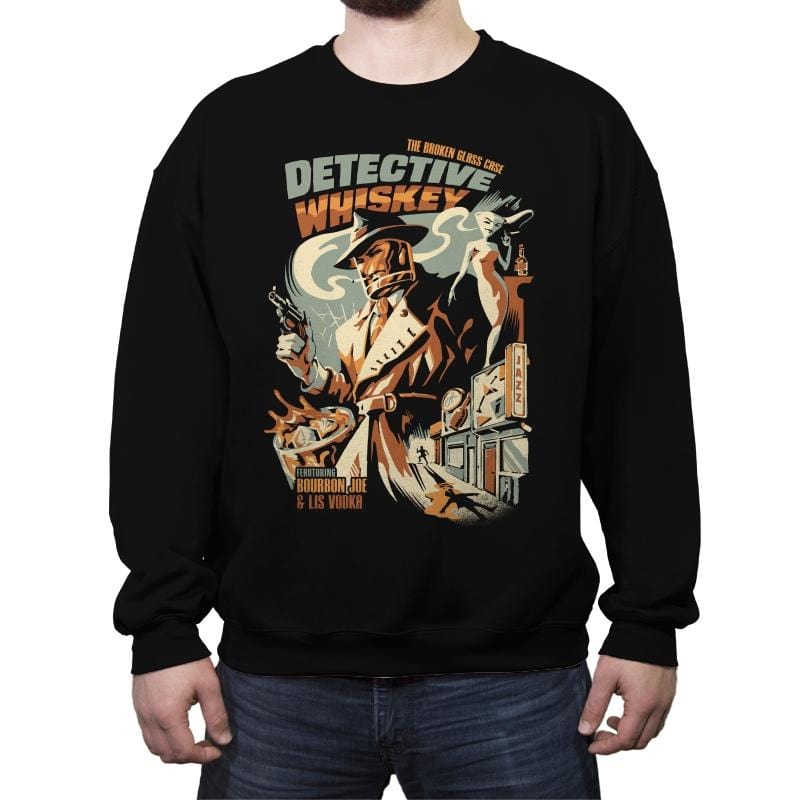 Detective Whiskey - Crew Neck Sweatshirt Crew Neck Sweatshirt RIPT Apparel Small / Black