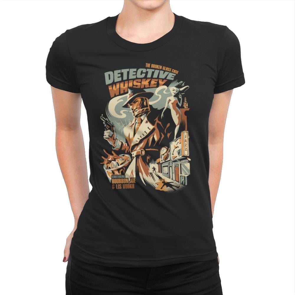 Detective Whiskey - Womens Premium T-Shirts RIPT Apparel Small / Black