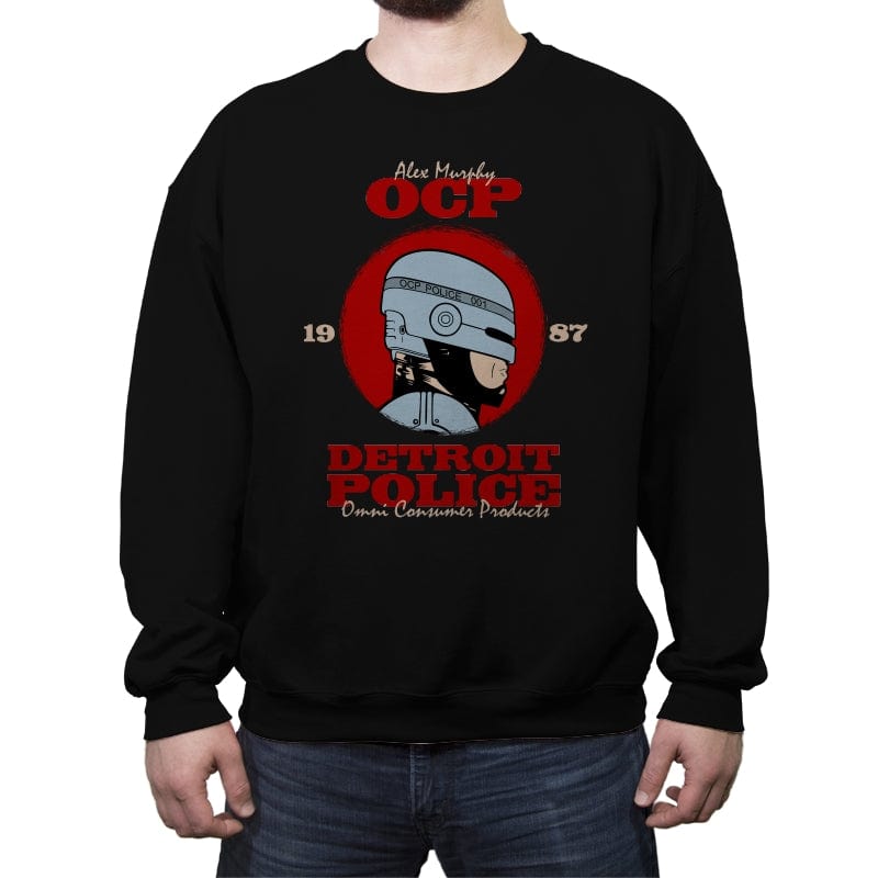 Detroit Police - Crew Neck Sweatshirt Crew Neck Sweatshirt RIPT Apparel Small / Black