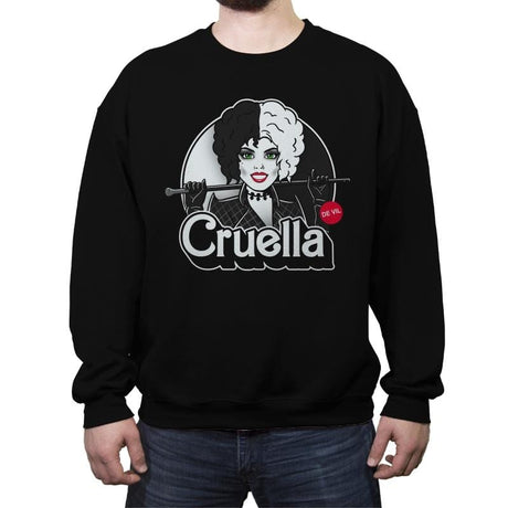 Devil Doll - Crew Neck Sweatshirt Crew Neck Sweatshirt RIPT Apparel Small / Black